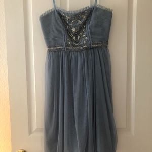 BCBGMaxAzria Frost Blue Cocktail Dress